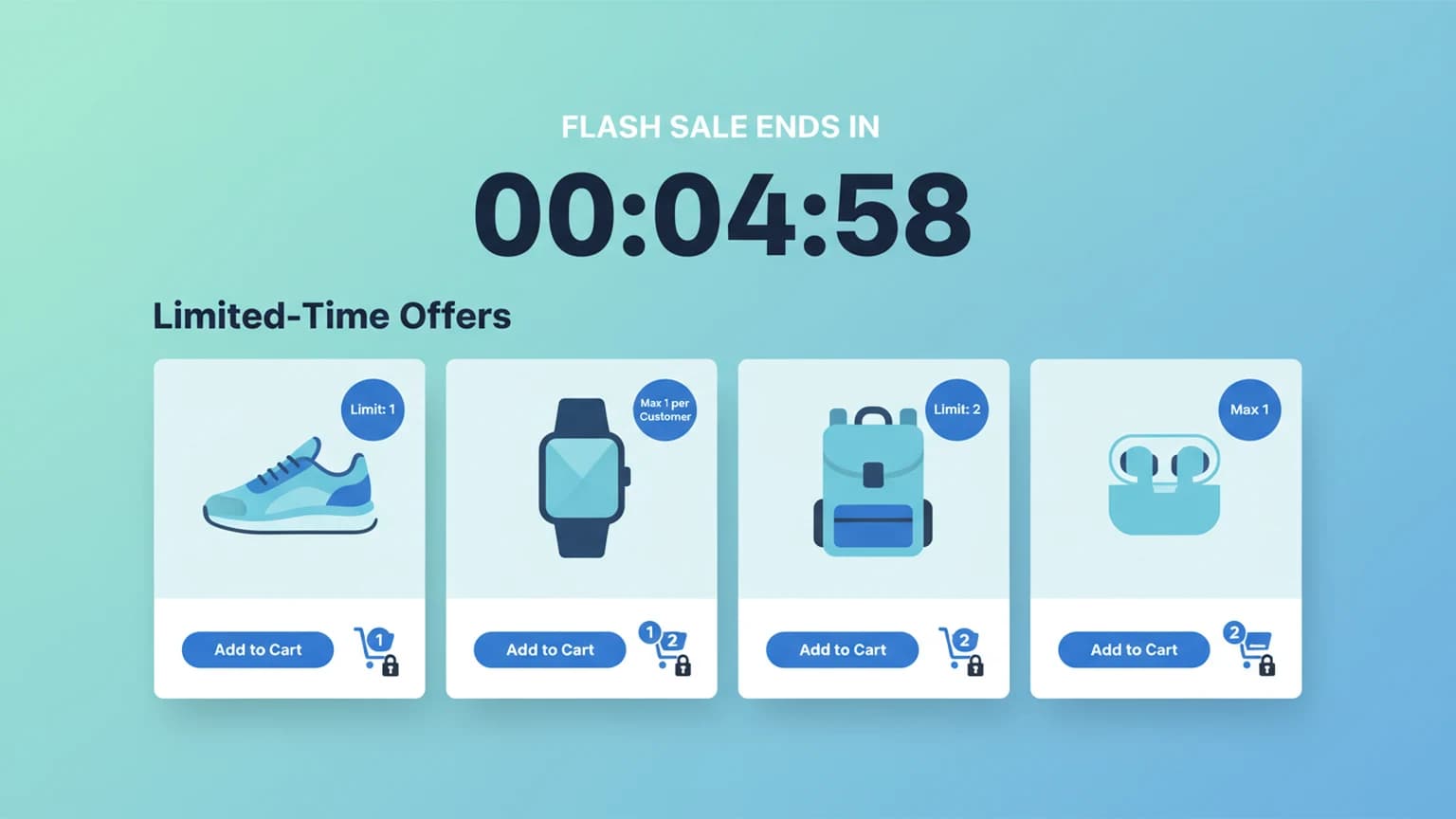 Giới hạn mua hàng khi flash sale Shopify: tối đa 1 sản phẩm mỗi khách và các quy tắc khác